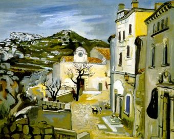 Le village des Baux - Yves Brayer